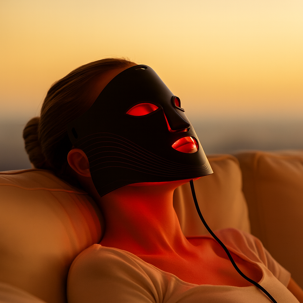 Máscara facial LED con terapia de luz roja - OptiDerma™